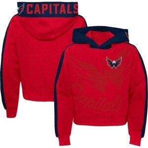 New Washington Capitals Girls Youth Record Setter Pullover Hoodie - Red